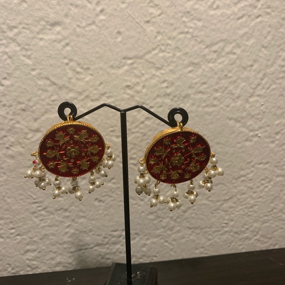 Meena work earring - Picture 6 of 7